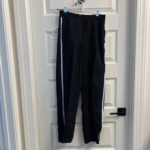 Lululemon Athletica Black Joggers with White Stripe